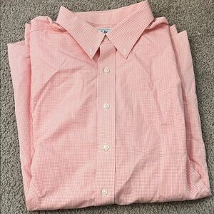 L.L. Bean Men's Pink Gingham Shirt
